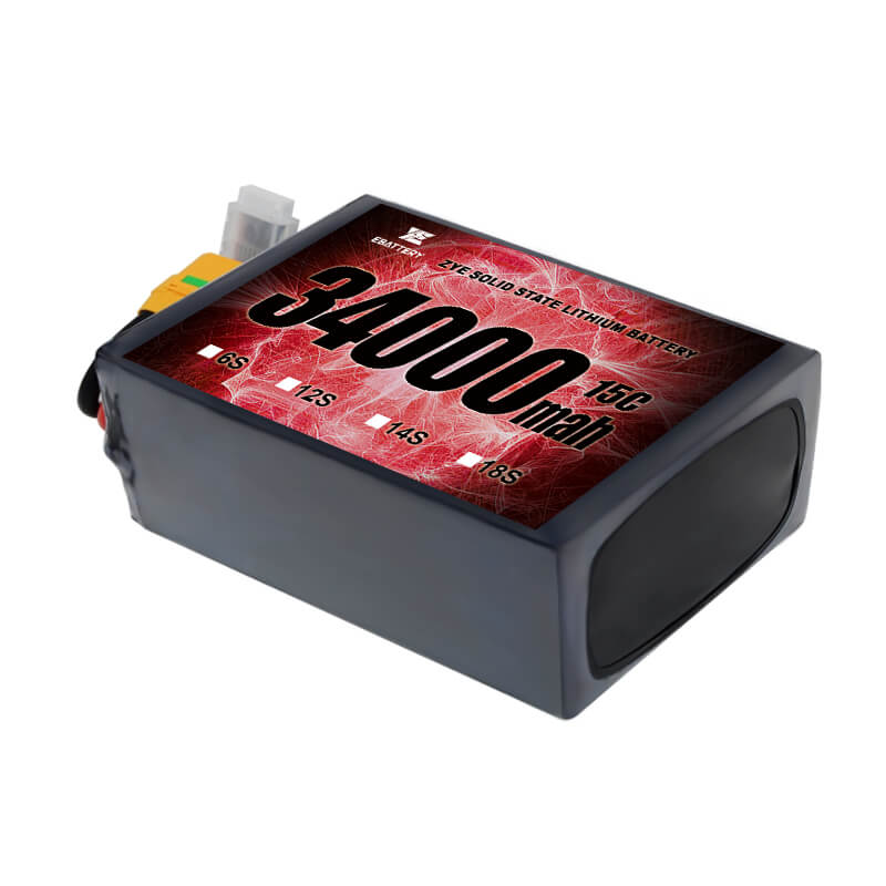 Li HV 34000mAh 14s အစိုင်အခဲပြည်နယ်ဘက်ထရီ
